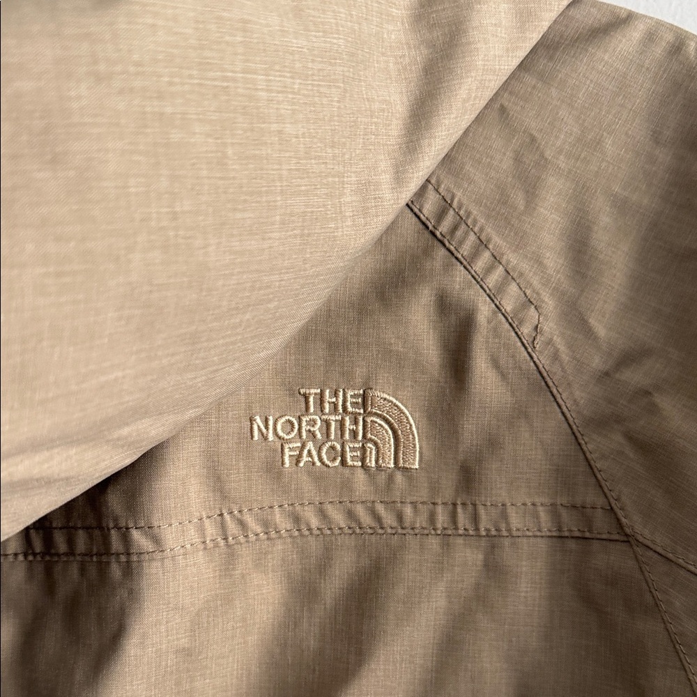 The North Face Khaki Jacket with Teal Lining - Picture 7 of 8